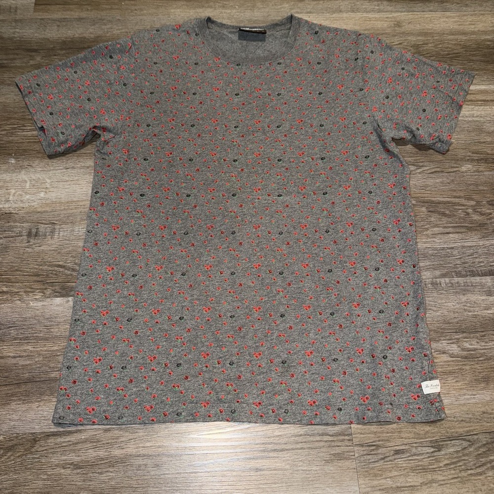 THE HUNDREDS Duke SS Shirt Mens Large Athletic Heather Grey Y2K